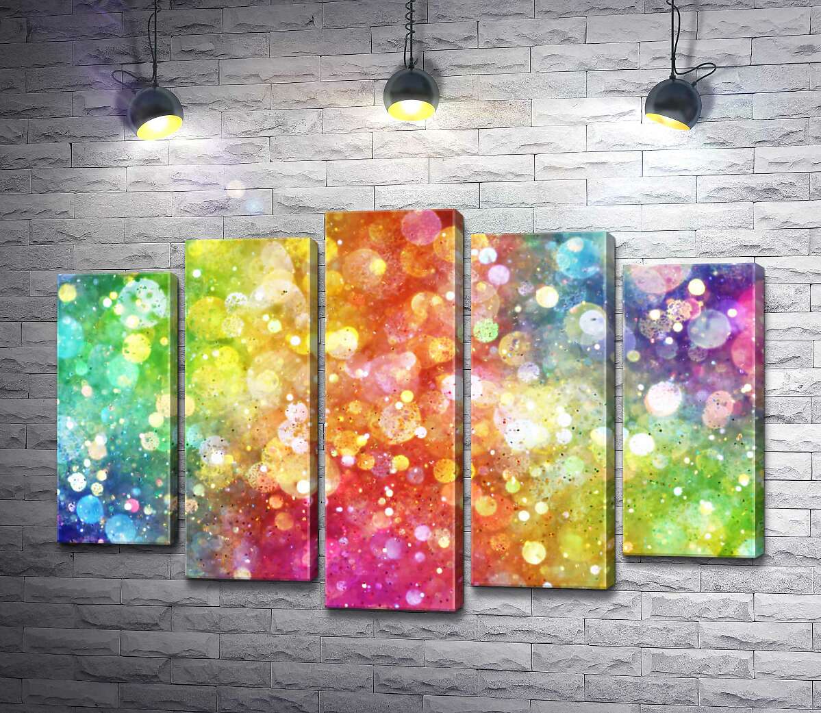 

Модульная картина ArtPoster Блеск радужных оттенков 130x88 см Модуль №26