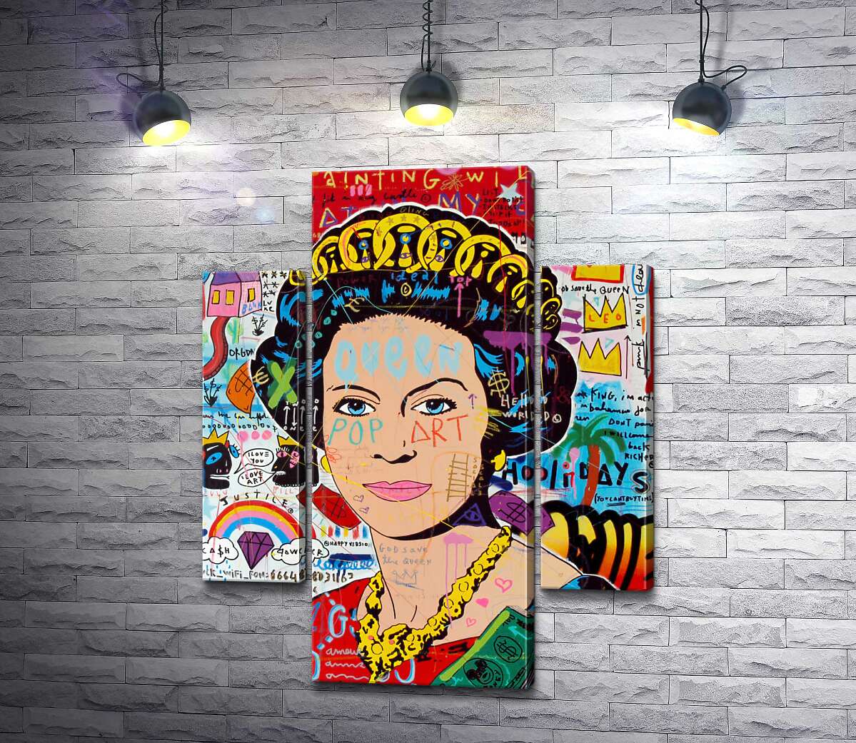 

Модульная картина ArtPoster Боже, храни королеву (God save the queen) - Джисбар 100x130 см Модуль №7