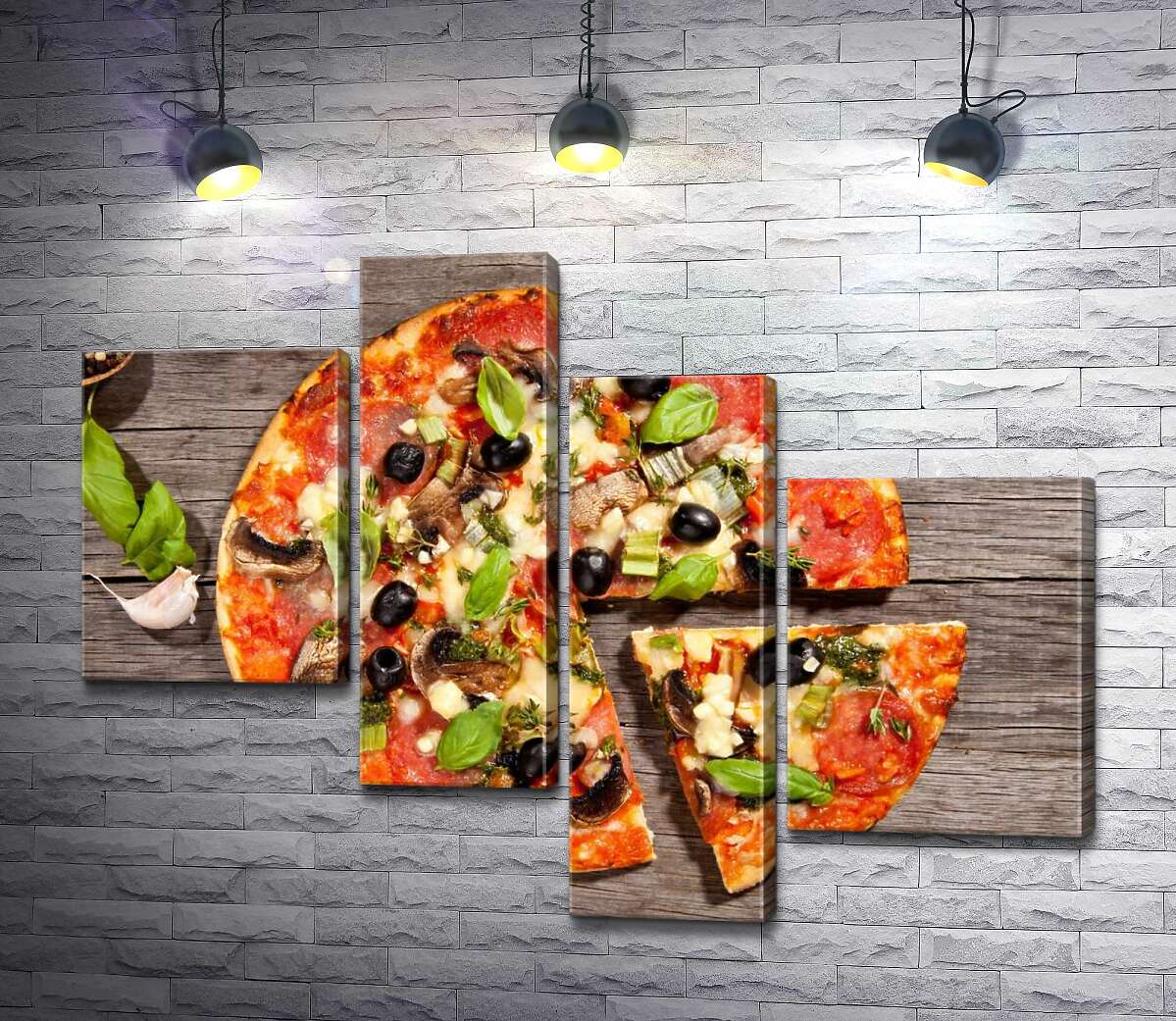 

Модульная картина ArtPoster Вкус Италии в каждом кусочке пиццы 100x77 см Модуль №20