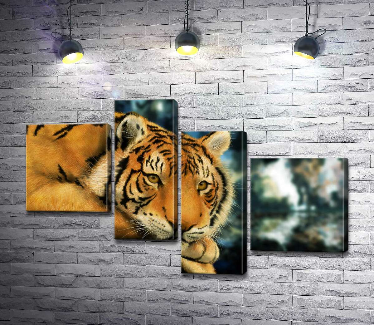 

Модульная картина ArtPoster Бенгальский тигр отдыхает 100x65 см Модуль №20
