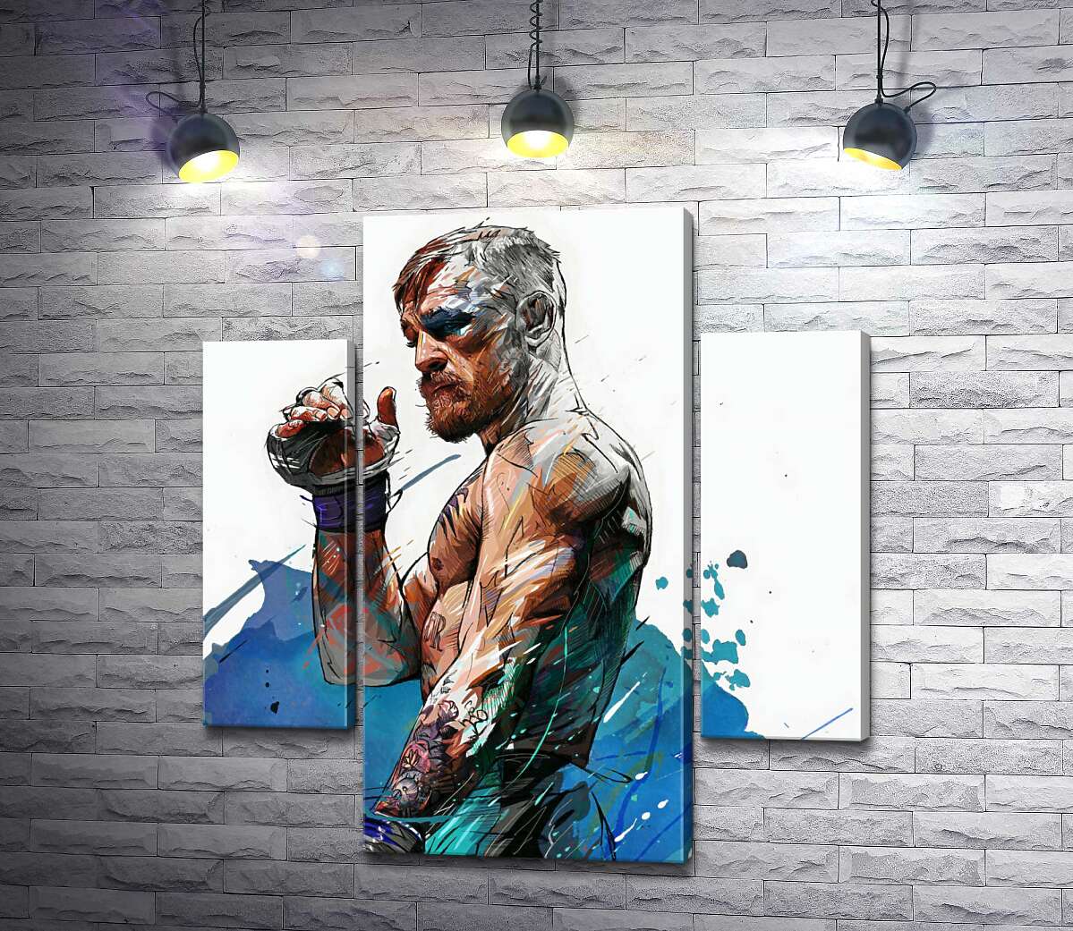 

Модульная картина ArtPoster Боксер Конор Мак-Грегор (Conor McGregor) после победного боя 80x88 см Модуль №7