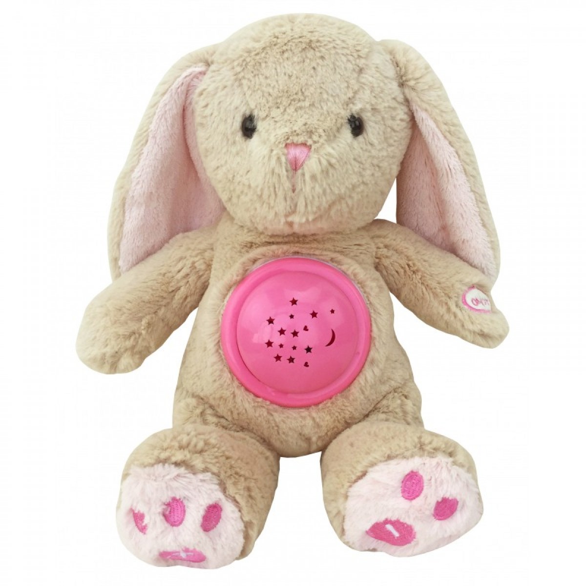 

Ночник-игрушка музыкальный Baby Mix STK-18957P Кролик Hadi Pink с проектором и регулятором громкости 25 см