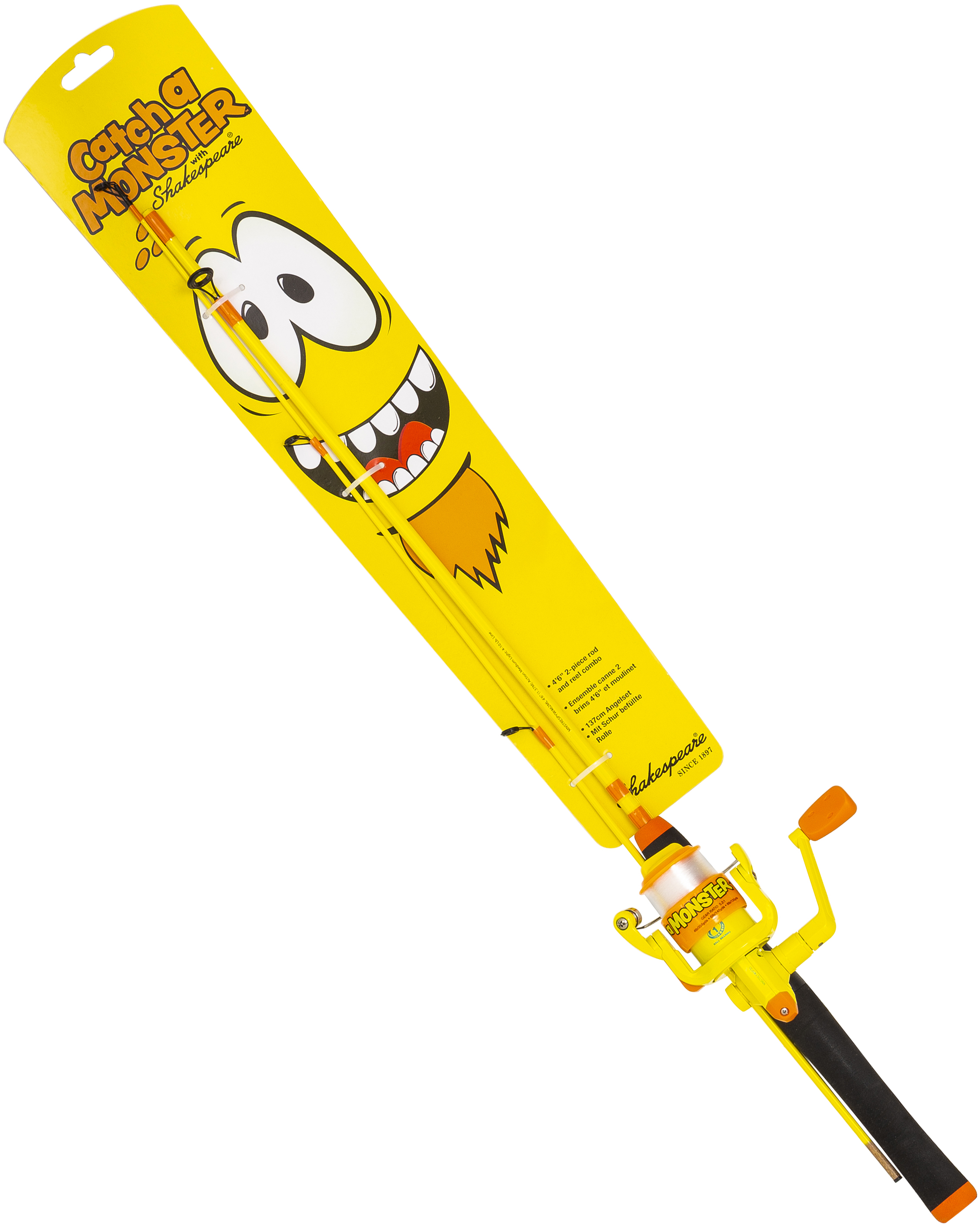 Набор детский спиннинг с катушкой Shakespeare Catch a Monster Yellow ...