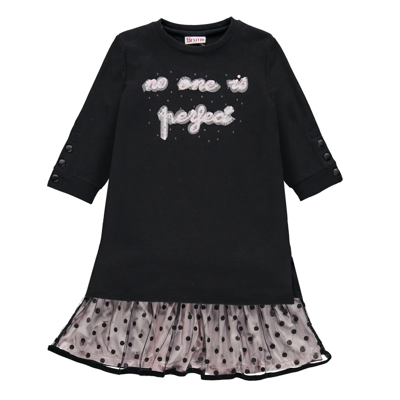 

Платье комбинированное BRUMS 193BGIM004 черное 140