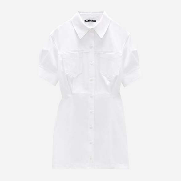 

Платье Zara  белый 3067300250, Платье Zara XL белый 3067300250