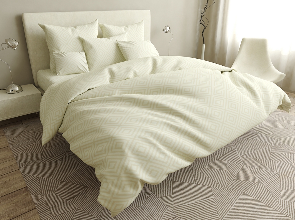 

Постельное белье LARA бязь d11184s Ромб Beige семейное Наволочки 50х70