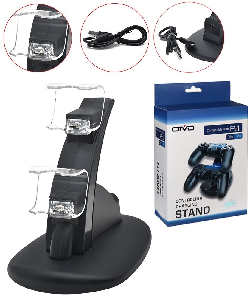 

Зарядная подставка вертикальная док - станция для PS4 Charging Stand зарядка для двух джойстиков