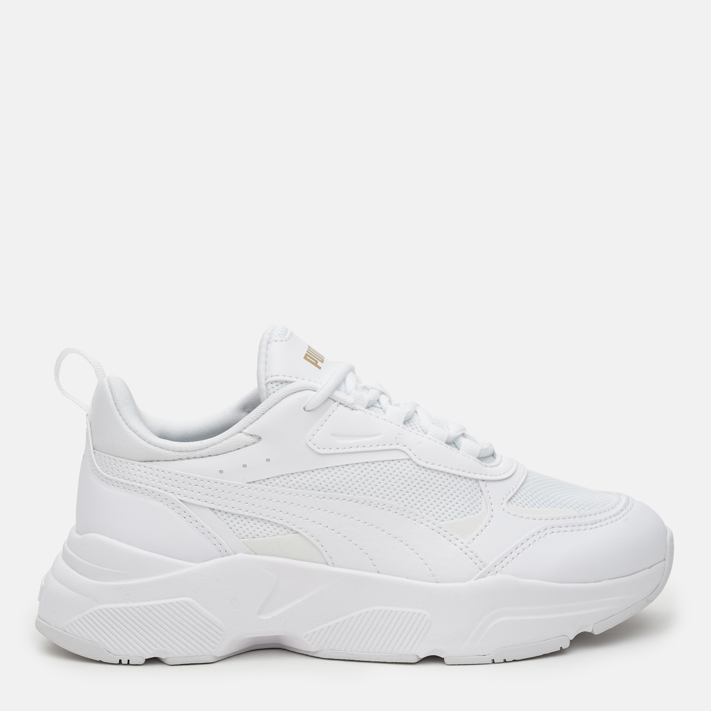 Акція на Жіночі кросівки Puma Cassia 38464701 38.5 (5.5) 24.5 см Puma White-Puma White-Puma Team Gold від Rozetka