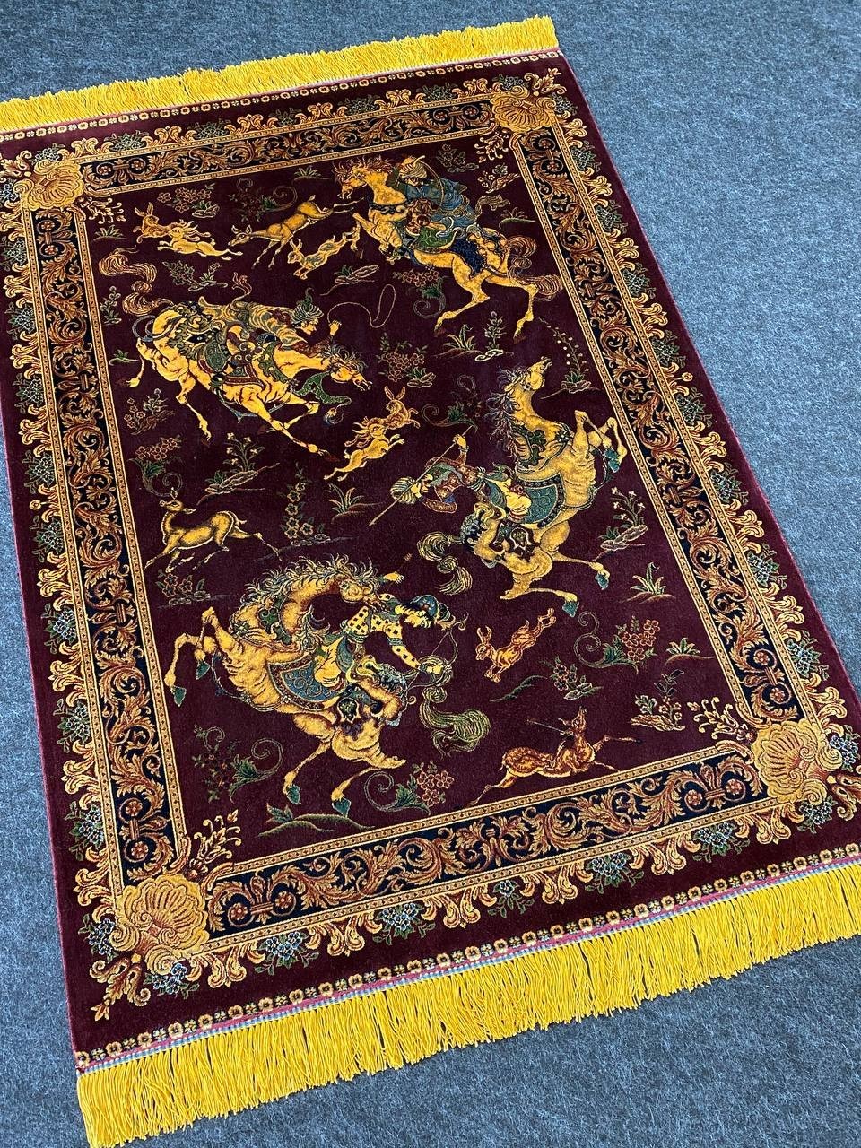 

Ковер Faravahar Silk 80х120 см Красный с золотистым (N-1058)