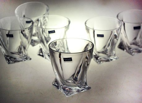 

Набір келихів для віскі (BH-2K936-340-43081-Ф) Bohemia Quadro Platina 340 мл 6 шт.