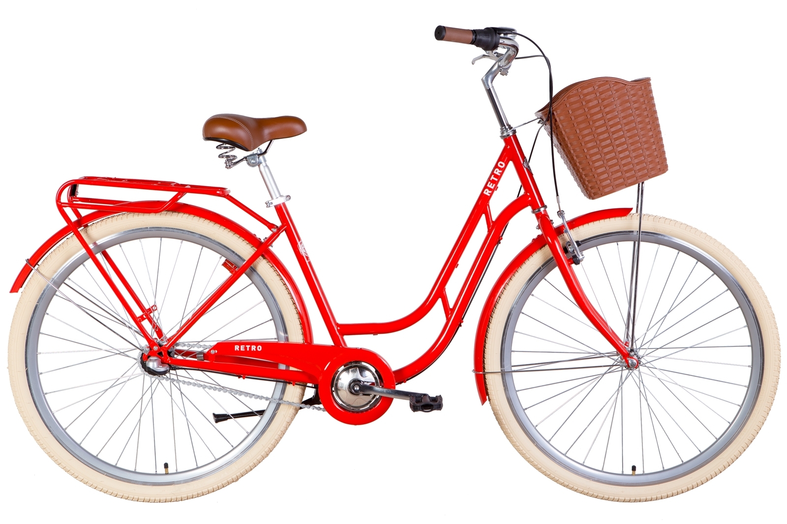 

Велосипед ST 28" Dorozhnik RETRO планет. с багажником зад St, с крылом St, с корзиной Pl 2022 SHIMANO NEXUS (оранжевый ) Dorozhnik OPS-D-28-311