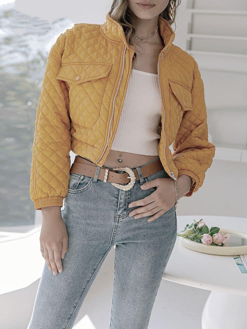 

Куртка жіноча М /48 жовта (3471, Куртка жіноча М 46/48 жовта (3471)