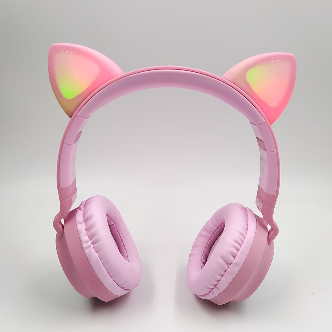 

Накладные Bluetooth наушники с кошачьими ушками HOCO Cat W27 Pink