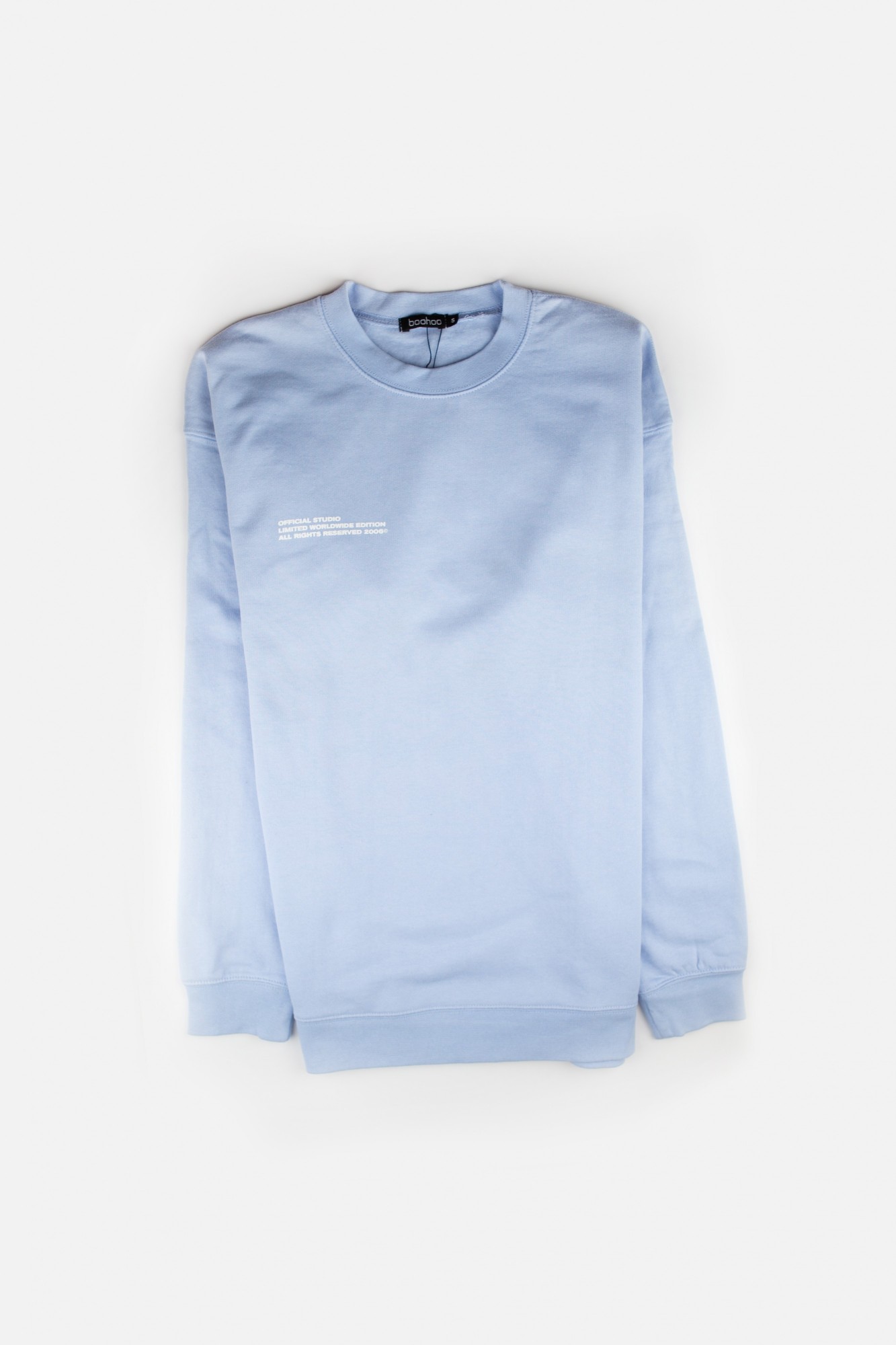 

Свитшот Boohoo  голубой 8527123004315, Свитшот Boohoo S голубой 8527123004315