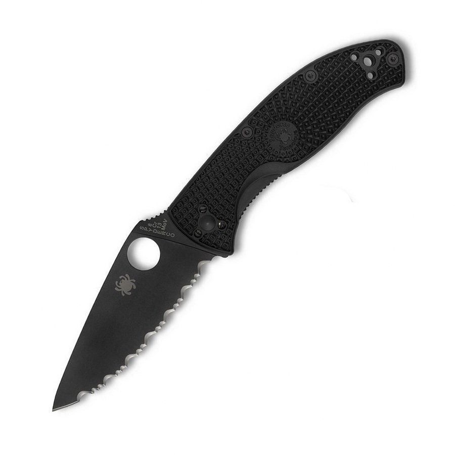 

Ніж складний Spyderco Tenacious Black Blade FRN, серейтор (C122SBBK)