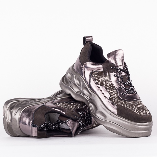 

Кроссовки женские деми Allshoes 00-00005350 Никель р.36 (23 см.)