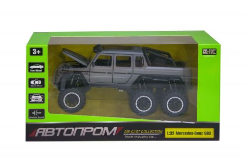 

Машинка "Mercedes-Benz G63" из серии "Автопром" (серая)