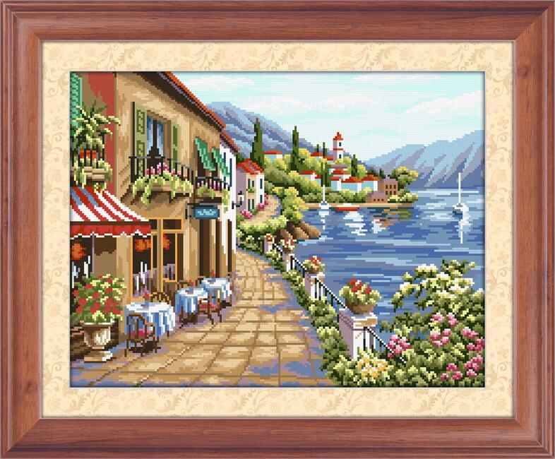 

Алмазная мозаика Набережная Dream Art 30097 40х51см 35 цветов, квадр.стразы, полная зашивка. Набор алмазной вышивки