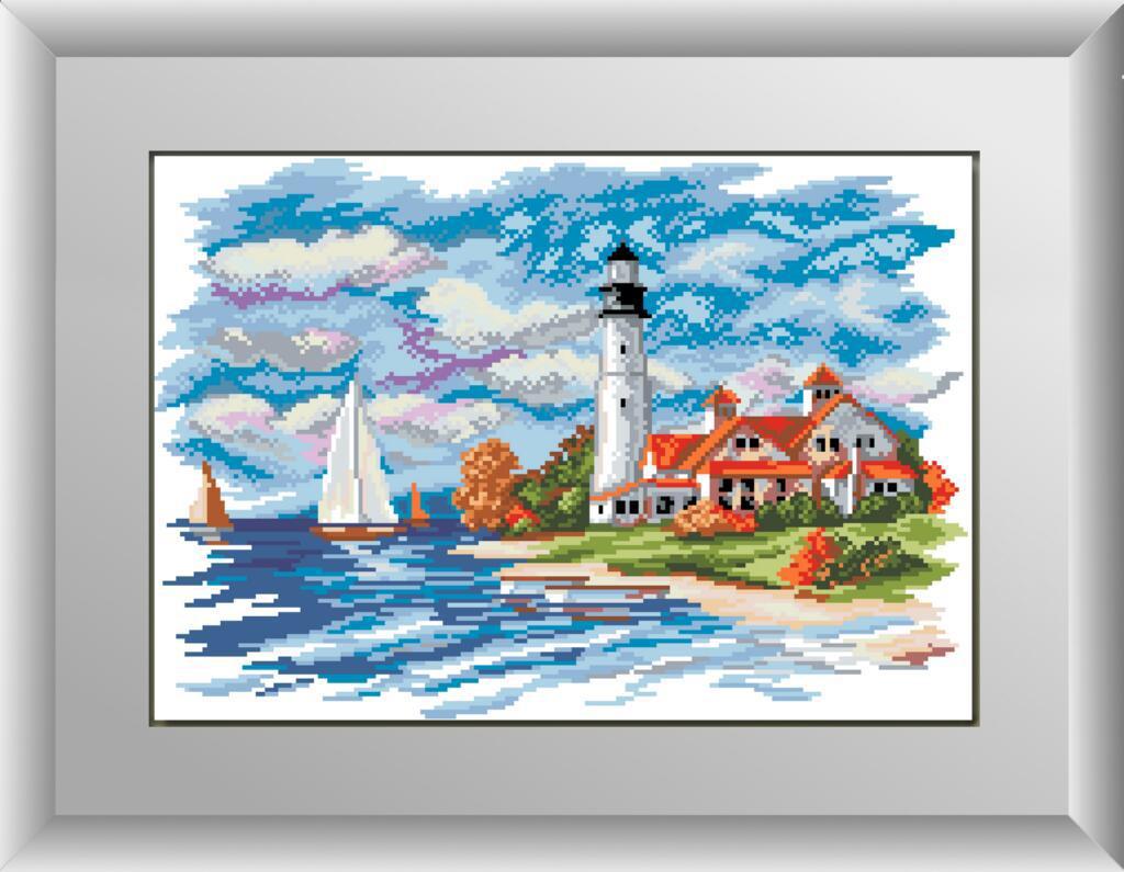 

Алмазная мозаика Морской пейзаж(маяк) Dream Art 30149 32х46см 29 цветов, квадр.стразы, полная зашивка. Набор алмазной вышивки