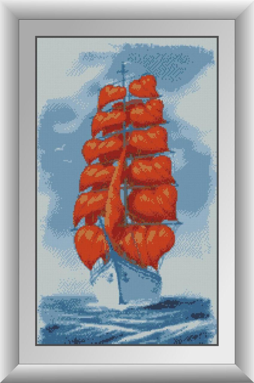 

Алмазная мозаика Корабль любви Dream Art 30158 37х63см 15 цветов, квадр.стразы, полная зашивка. Набор алмазной вышивки