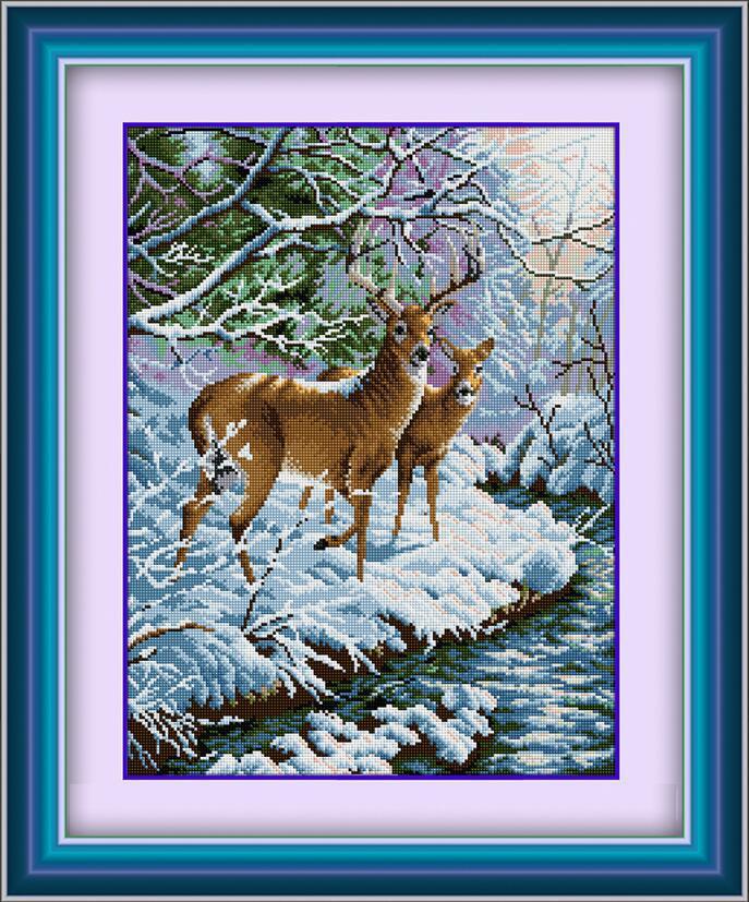 

Алмазная мозаика Олени Dream Art 30180 42x56см 25 цветов, квадр.стразы, полная зашивка. Набор алмазной вышивки