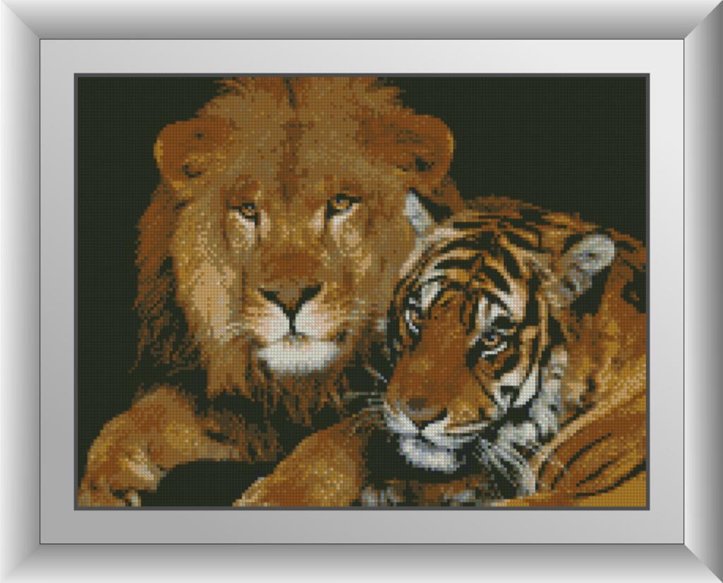 

Алмазная мозаика Опасные кошки Dream Art 30171 34x45см 20 цветов, квадр.стразы, полная зашивка. Набор алмазной вышивки