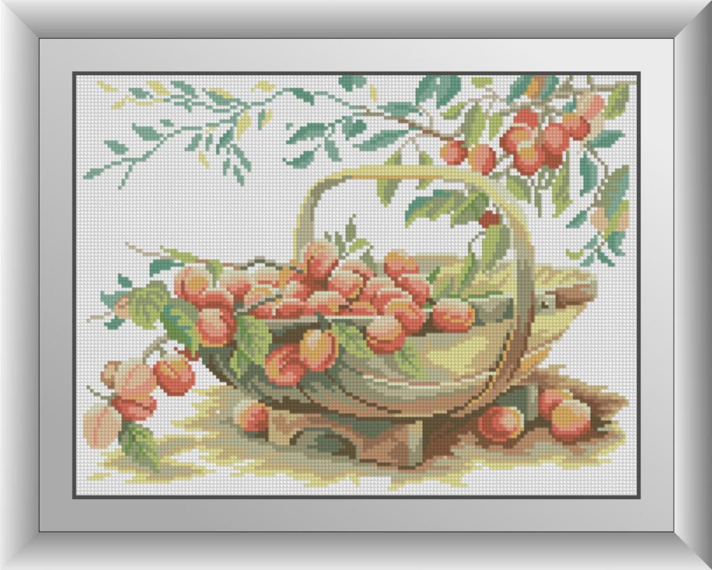 

Алмазная мозаика Корзина со сливами Dream Art 30308 30x40см 23 цветов, квадр.стразы, полная зашивка. Набор алмазной вышивки