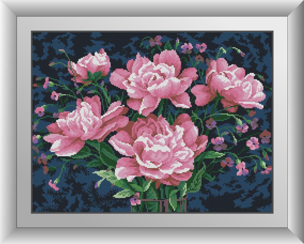 

Алмазная мозаика Пионы Dream Art 30380 42x56см 16 цветов, квадр.стразы, полная зашивка. Набор алмазной вышивки