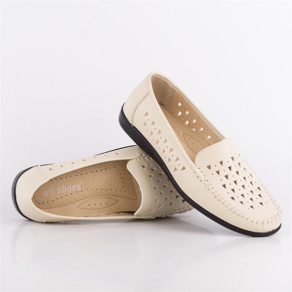 

Мокасины женские деми Allshoes 00-00004697 Бежевый р.36 (23,5 см.)
