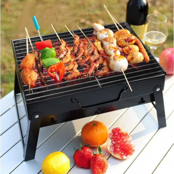 

Складной барбекю гриль BBQ Grill портативный мангал, BBQ Grill Portable – жаропрочный из нержавеющей стали ( AVE 1142420879), цвет-черный.