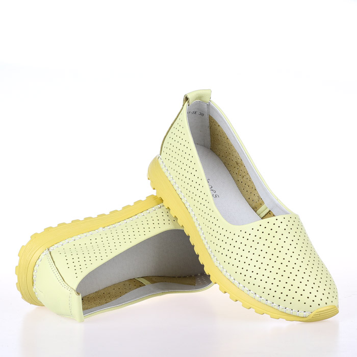 

Мокасины женские деми Allshoes 00-00005920 Желтый р.38