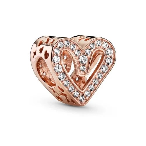 

Серебряный Шарм Пандора Rose Сверкающее Сердце Произвольной Формы #788692C01