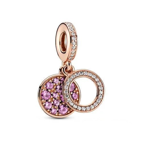 

Серебряный Шарм-Подвеска Пандора Rose Сверкающий Розовый Диск #789186C02