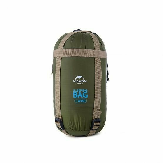 

Спальник надлегкий Naturehike Mini Ultra light LW 180 NH15S003-D, Silk-like cotton, правий, темно-зелений