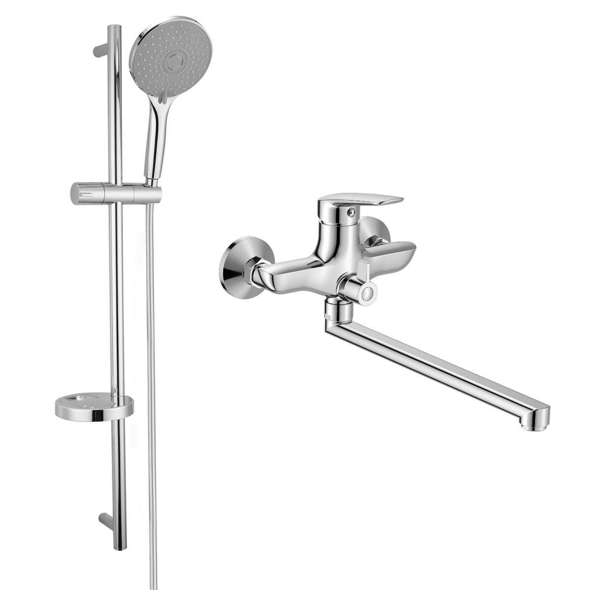 

Душевой набор IMPRESE SET20220123 смеситель для ванны PRAHA new с душевой системой NETKA (35030 new+9014003) хром