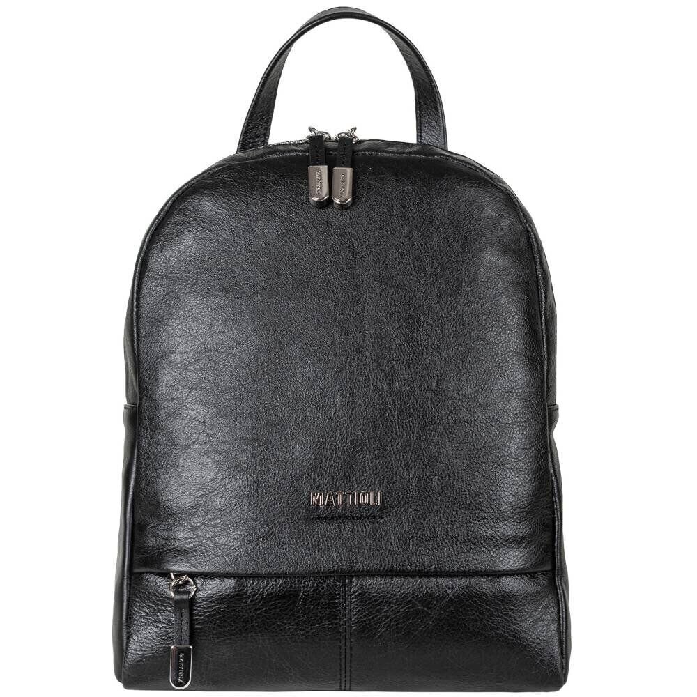 

Женский рюкзак из натуральной мягкой кожи Mattioli 251-13C черный