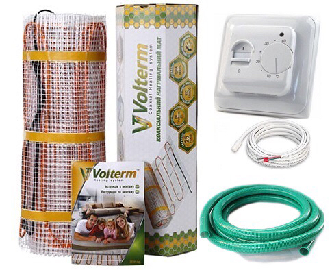 

Теплый пол Volterm двухжильный мат Hot Mat 210Вт 1.3 м2 с механическим терморегулятором в комплекте (T9800097)