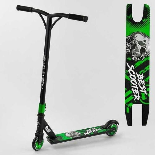 

Самокат трюковый 88311 Best Scooter алюм. диск и дека, колёса PU, d=100мм