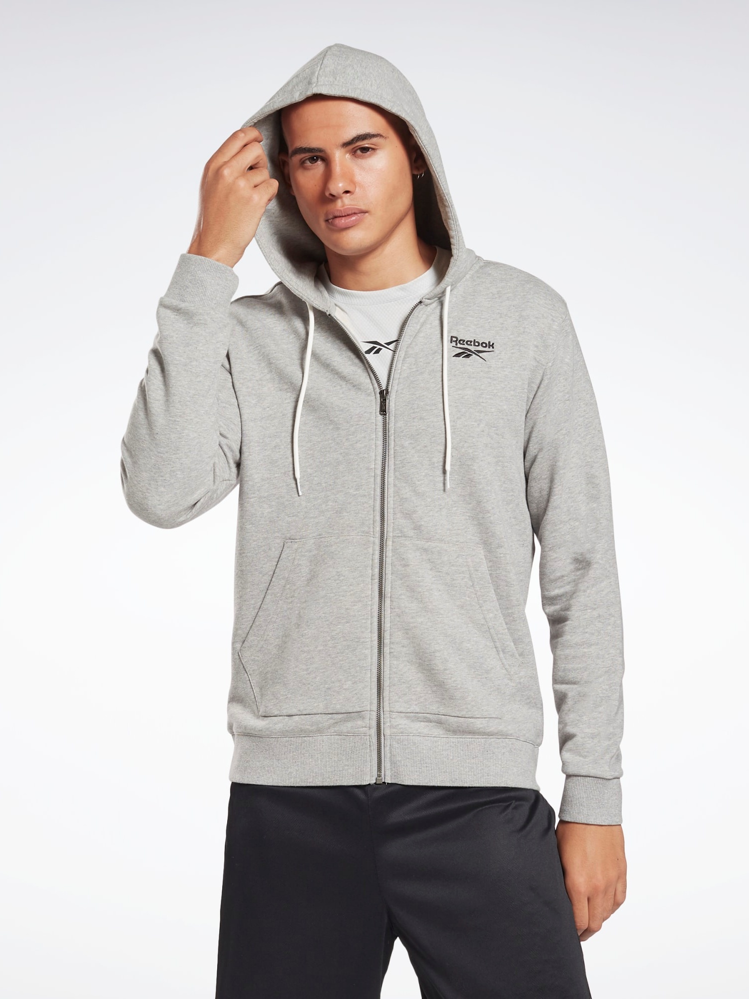 

Толстовка Reebok RI FT FZ HOODIE GJ0643  Mgreyh, Толстовка Reebok RI FT FZ HOODIE GJ0643 S Mgreyh