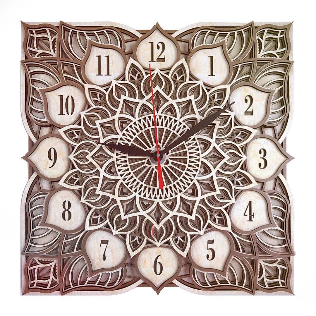 

Интерьерные настенные часы из дерева Мандала MCLO10005 hand made, раскрась сам хенд мейд