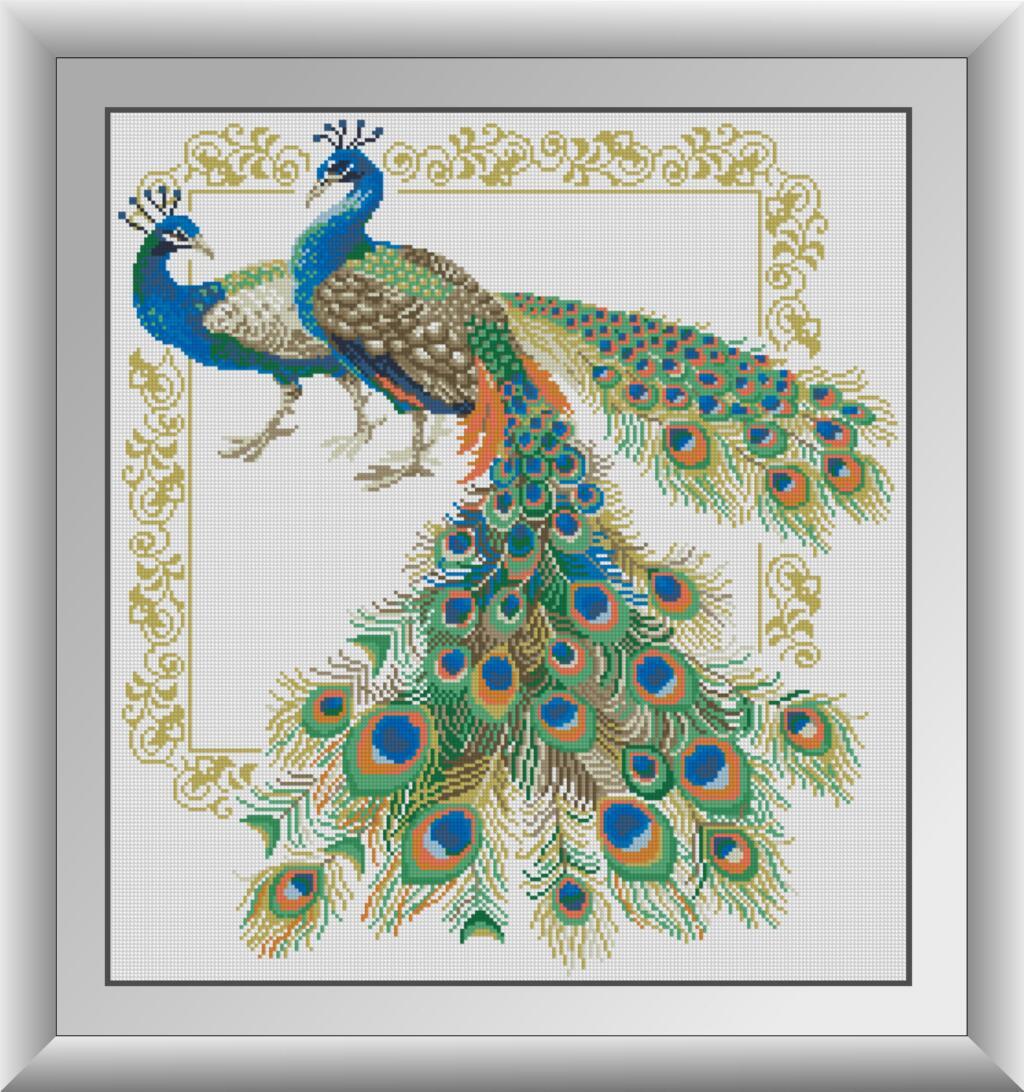 

Алмазная мозаика Пара павлинов Dream Art 30506 54x59см 16 цветов, квадр.стразы, полная зашивка. Набор алмазной вышивки