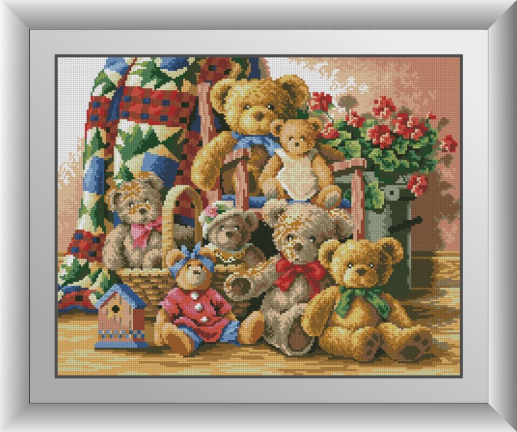 

Алмазная мозаика Семья мишек Dream Art 30508 41x52см 35 цветов, квадр.стразы, полная зашивка. Набор алмазной вышивки