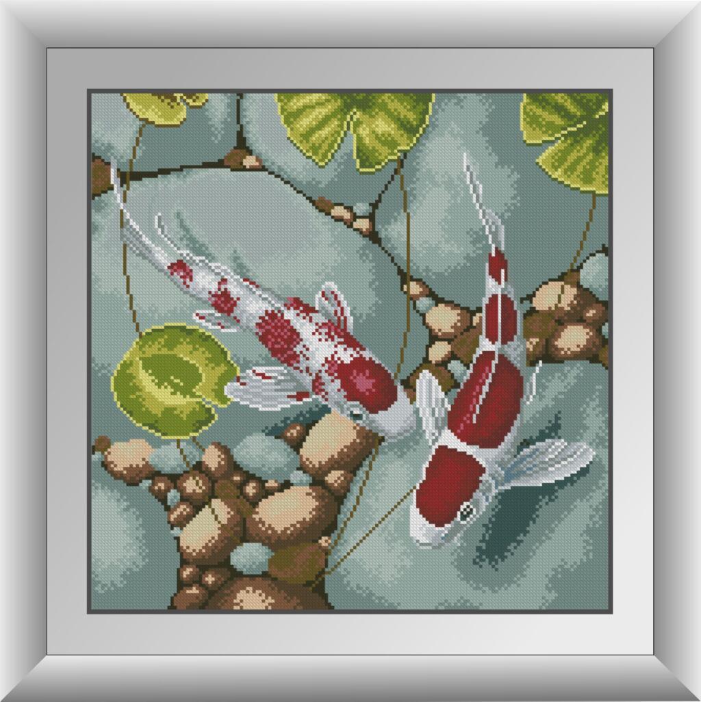 

Алмазная мозаика Карпы кои Dream Art 30022 41x41см 24 цветов, квадр.стразы, полная зашивка. Набор алмазной вышивки