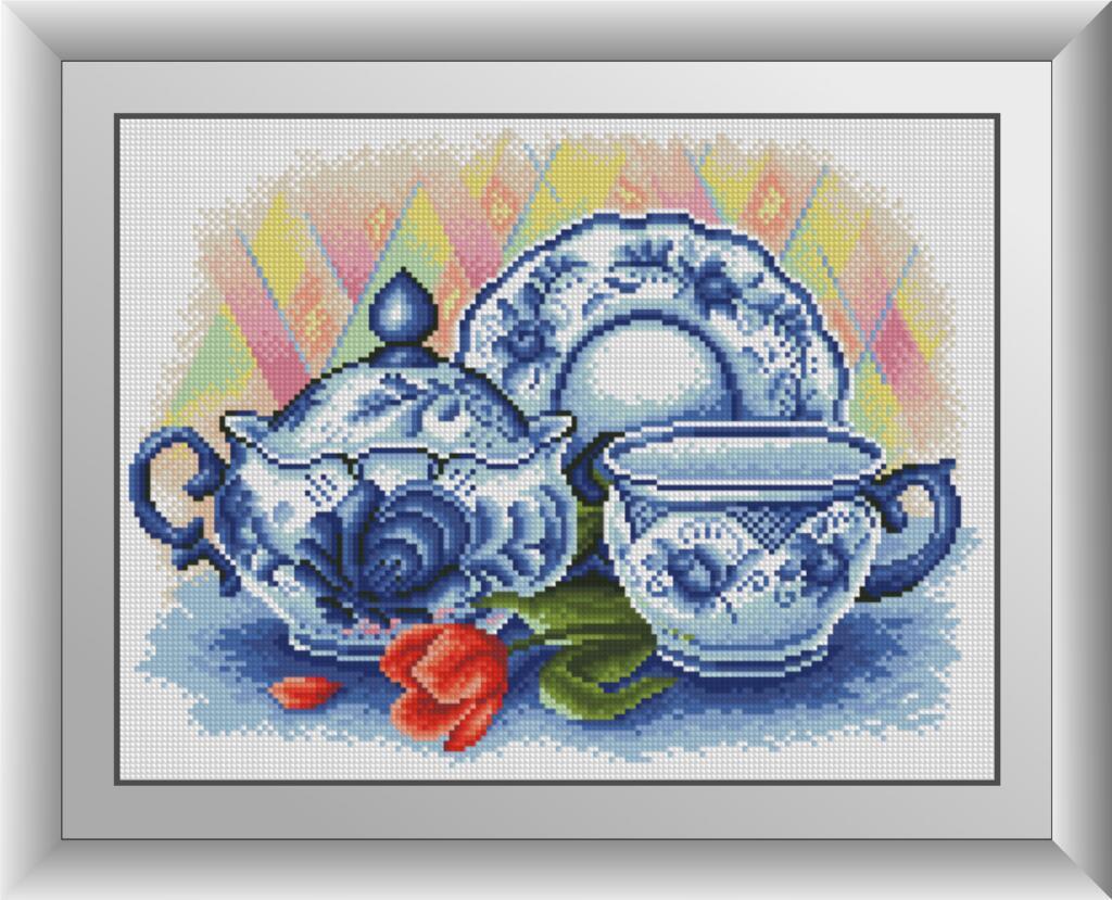 

Алмазная мозаика Кухонный натюрморт (гжель) Dream Art 30511 31x41см 25 цветов, квадр.стразы, полная зашивка. Набор алмазной вышивки