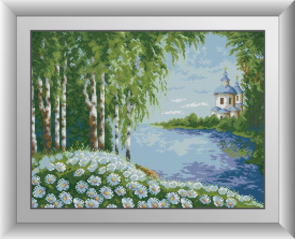 

Алмазная мозаика Березы у реки Dream Art 30424 41x54см 22 цветов, квадр.стразы, полная зашивка. Набор алмазной вышивки