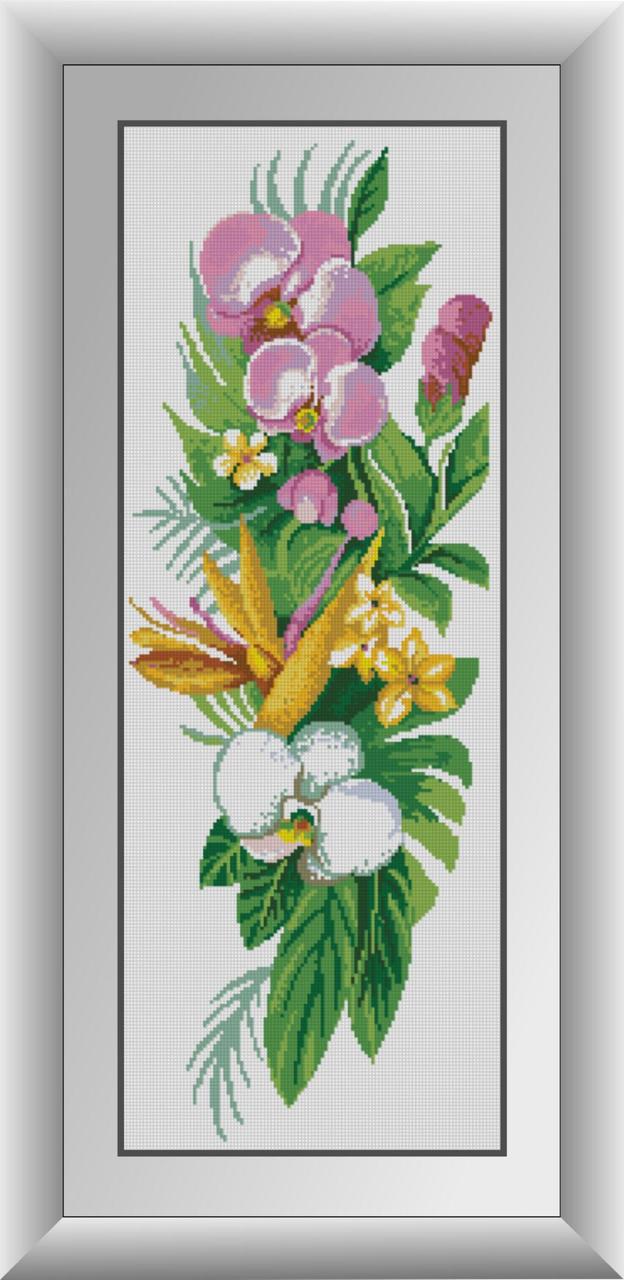 

Алмазная мозаика Букет орхидей Dream Art 30193 28x76см 20 цветов, квадр.стразы, полная зашивка. Набор алмазной вышивки