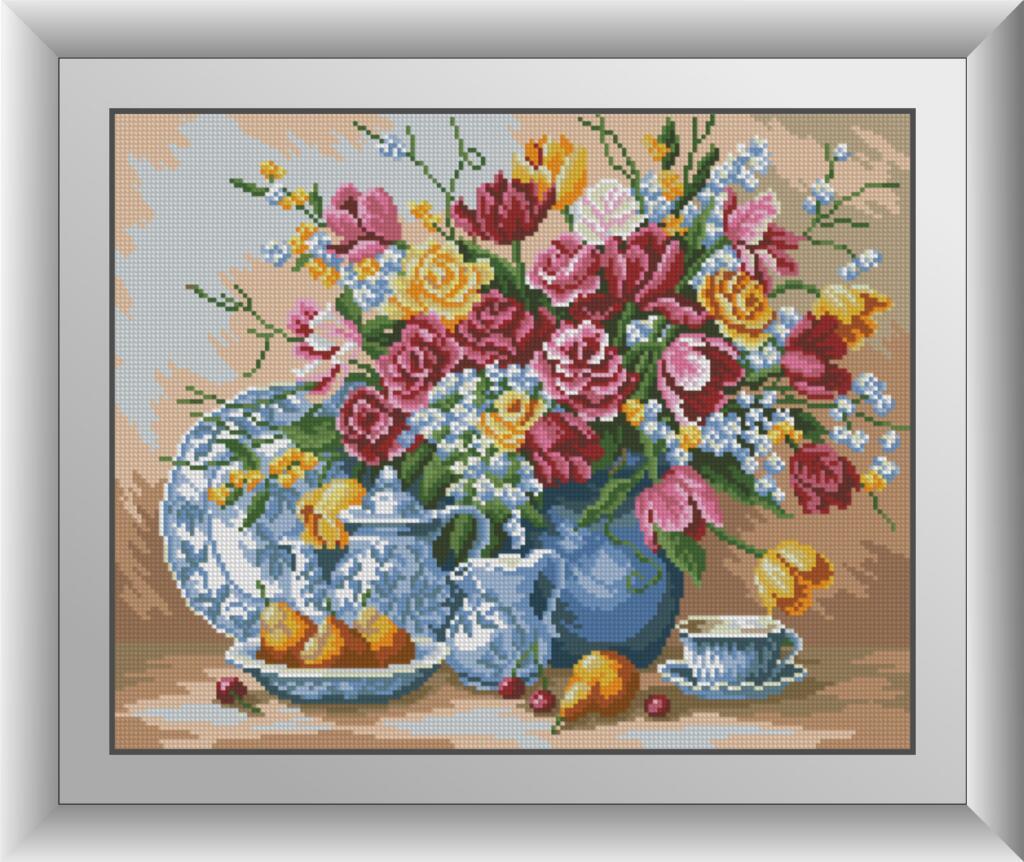 

Алмазная мозаика Букет с розами Dream Art 30296 36x45см 30 цветов, квадр.стразы, полная зашивка. Набор алмазной вышивки