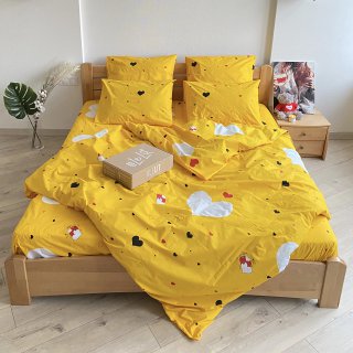 

Комплект постельного белья Lelit 0384/1 Бязь Ярко-желтый с сердцами 150х215