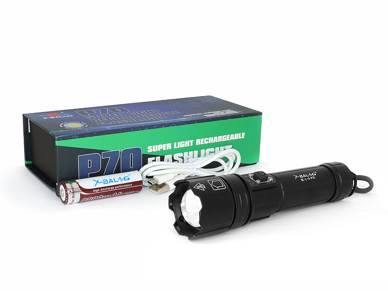 

Фонарь полицейский micro USB Bailong 1х18650 BL-L5-P70 дальностью действия до 500 м
