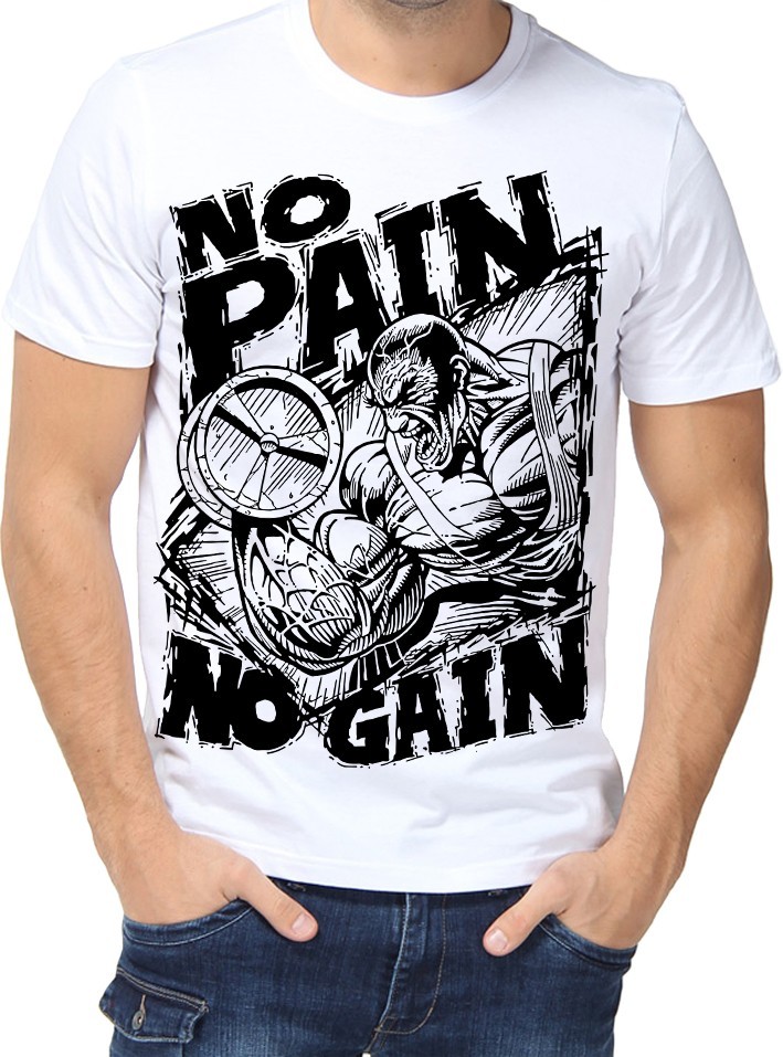 

Футболка Fruit of the loom с принтом NO PAIN NO GAIN белая  (01016, Футболка Fruit of the loom с принтом NO PAIN NO GAIN белая L (01016-L)